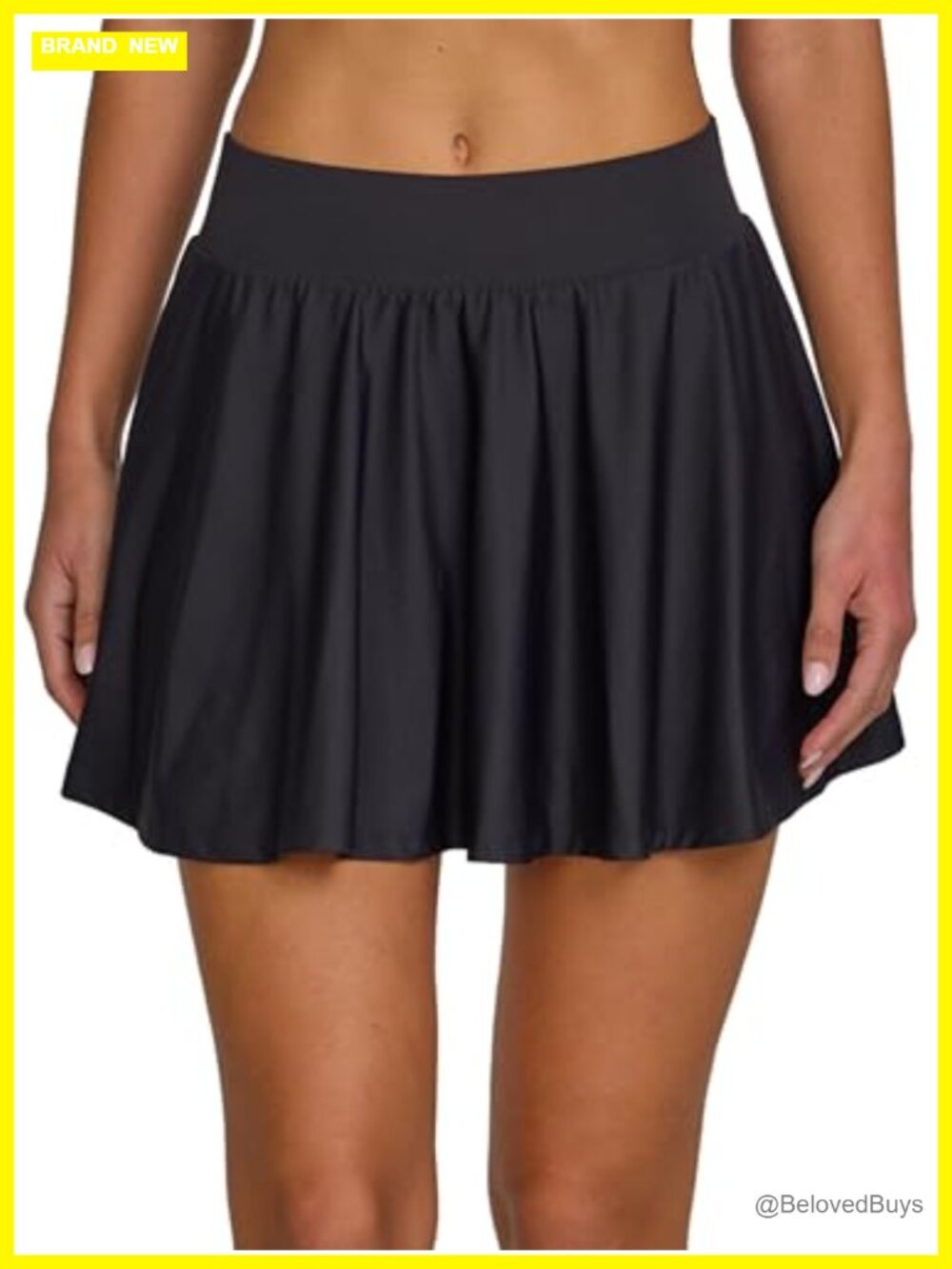 Spyder Pleated High-Waist Skort with Built-in Shorts Tennis Skirt